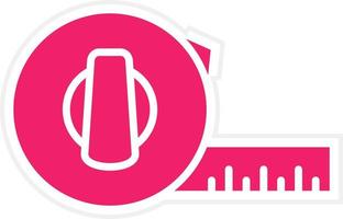 Tape Measure Vector Icon Style