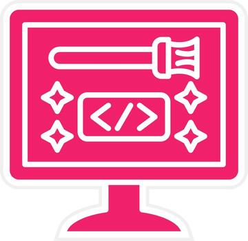 Clean Code Vector Icon Style
