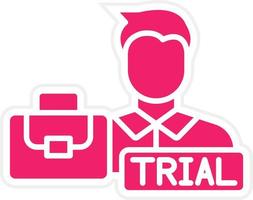 Job Trial Vector Icon Style