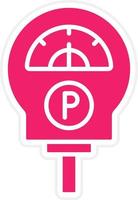 Parking Meter Vector Icon Style