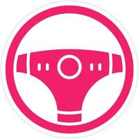 Steering Wheel Vector Icon Style