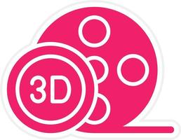 3d película vector icono estilo