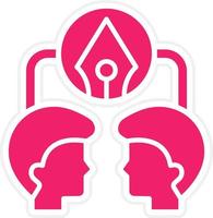 Collaborative Design Vector Icon Style
