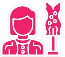 Fashion Stylist Female Vector Icon Style