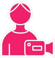 Camera Operator Vector Icon Style