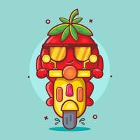 linda tomate Fruta personaje mascota montando scooter motocicleta aislado dibujos animados en plano estilo diseño vector