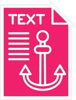 Anchor Text Vector Icon Style