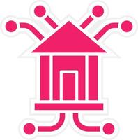 Branch Network Vector Icon Style