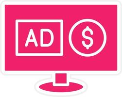 Paid Social Advertising Vector Icon Style