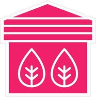 Green House Vector Icon Style