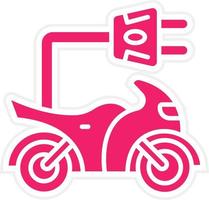 Electric Bike Vector Icon Style