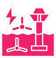 Tidal Power Vector Icon Style