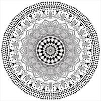 Mandala in the form of a circle for tattooing. fabric pattern ornaments vector