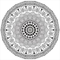 Mandala in the form of a circle for tattooing. fabric pattern ornaments vector