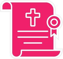 Death Certificate Vector Icon Style