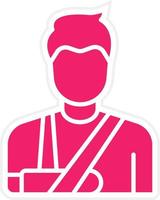 Broken Arm Vector Icon Style