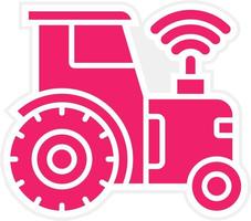 Smart Tractor Vector Icon Style