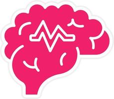 Human Brain Vector Icon Style