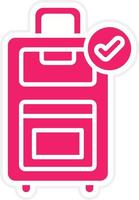 Checked Baggage Vector Icon Style