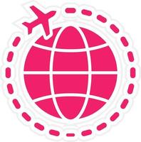 International Flight Vector Icon Style