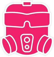 Gas Mask Vector Icon Style