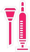 Needle And Syringe Vector Icon Style
