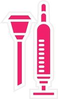 Needle And Syringe Vector Icon Style