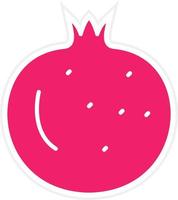 Pomegranate Vector Icon Style