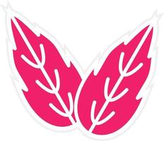 Herb Leaf Vector Icon Style