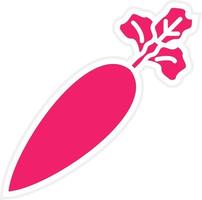 Radish Vector Icon Style