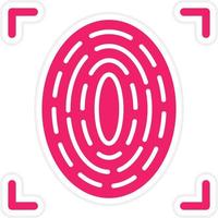 Fingerprint Scan Vector Icon Style