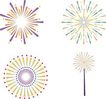 Firework vector icon illustration design template. Firework vector icon set