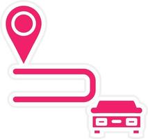 Driving Route Vector Icon Style