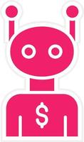 Robot Advisor Vector Icon Style