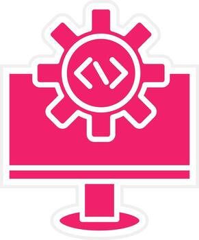 Code Settings Vector Icon Style