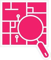 Search Map Vector Icon Style