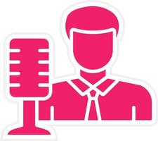 Broadcaster Vector Icon Style