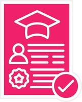 Academic Record Vector Icon Style