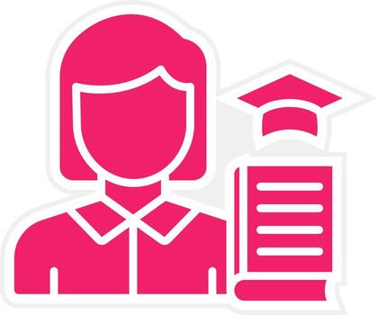 Teacher Vector Icon Style