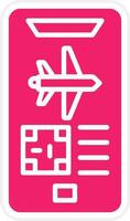 Mobile Boarding Pass Vector Icon Style