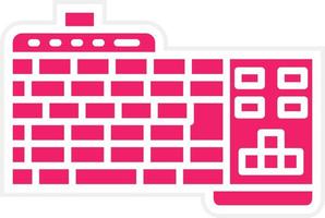 Gaming Keyboard Vector Icon Style