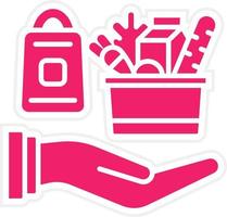 Groceries Delivery Vector Icon Style