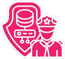 Data Protection Officer Vector Icon Style