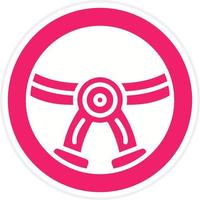 Steering Wheel Vector Icon Style