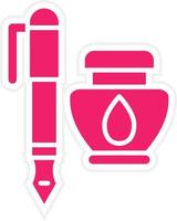 Pen And Ink Vector Icon Style