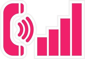 Call Analytics Vector Icon Style