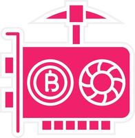GPU Mining Vector Icon Style