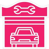 Car Repair Shop Vector Icon Style