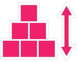 Block Height Vector Icon Style