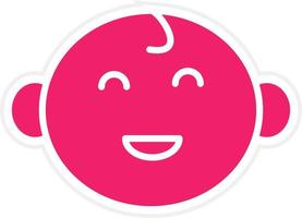 Baby Smile Vector Icon Style